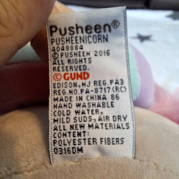 2016 GUND Pusheen Pusheenicorn Rainbow Cat 12.5" Stuffed Animal Plush Anime - Picture 8 of 10